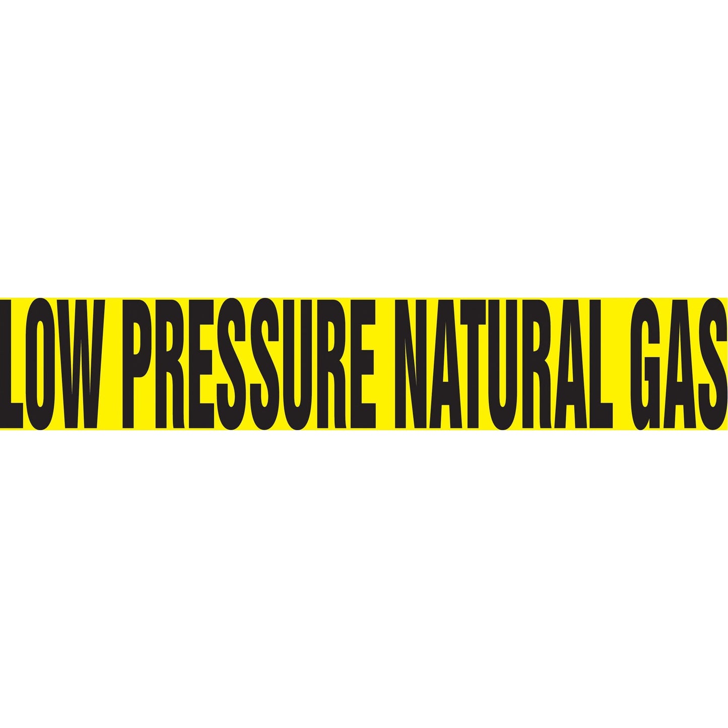 Snap Tite™ "Low Pressure Natural Gas" Pipe Marker, Snap-On, 6" H x 8" W, Black on Yellow