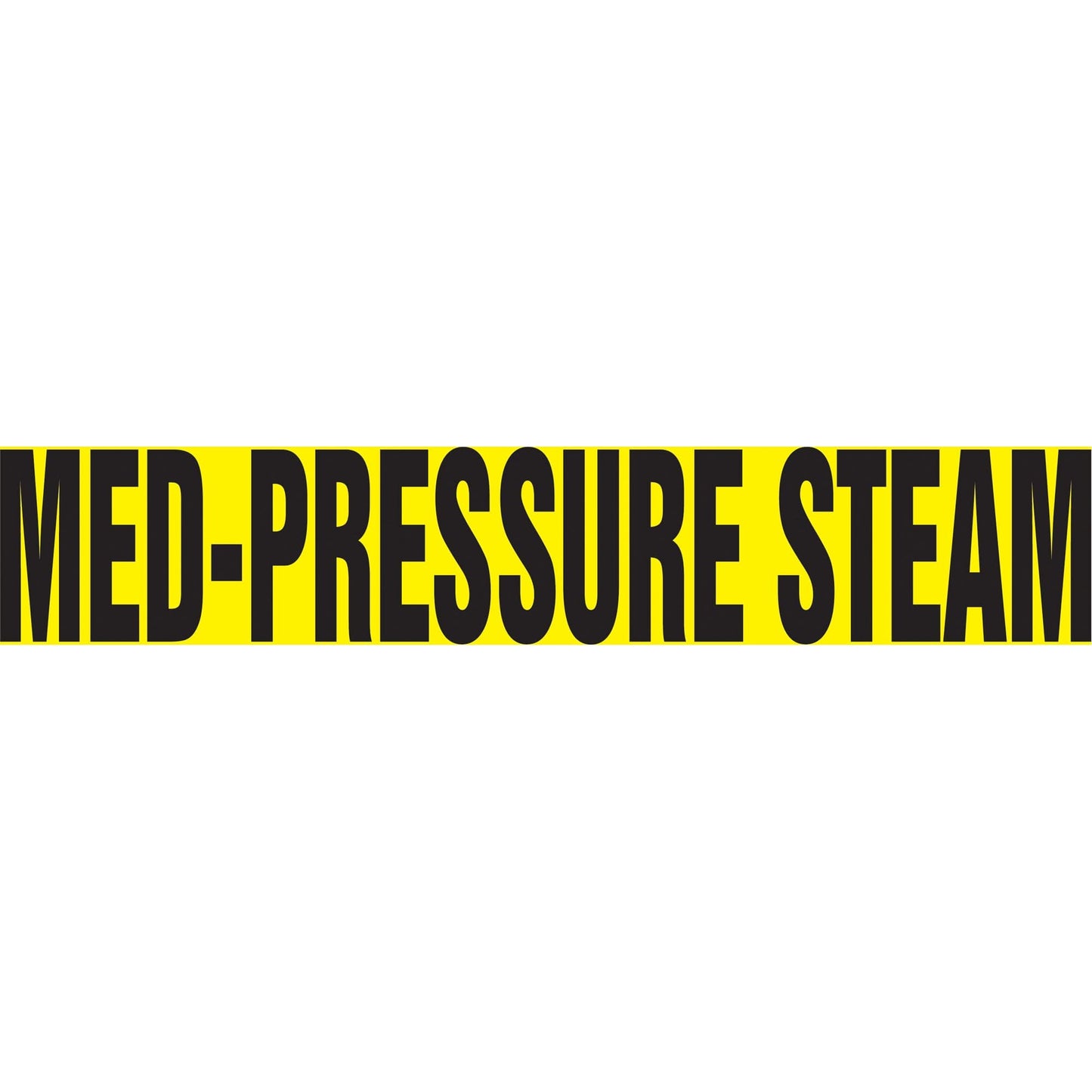 Snap Tite™ "Med-Presure Steam" Pipe Marker, Snap-On, 9" H x 8" W, Black on Yellow