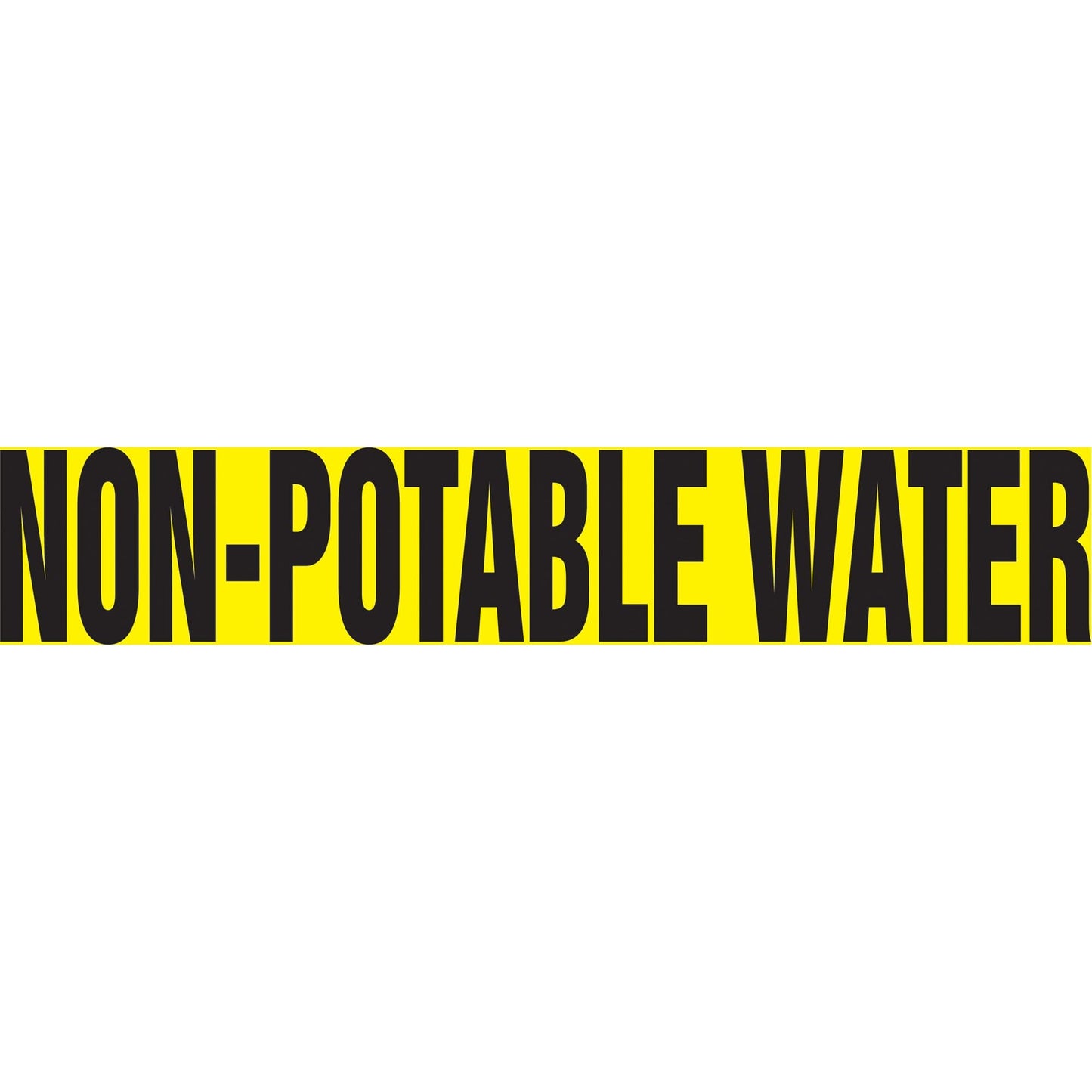 Snap Tite™ "Non-Potable Water" Pipe Marker, Snap-On, 9" H x 8" W, Black on Yellow