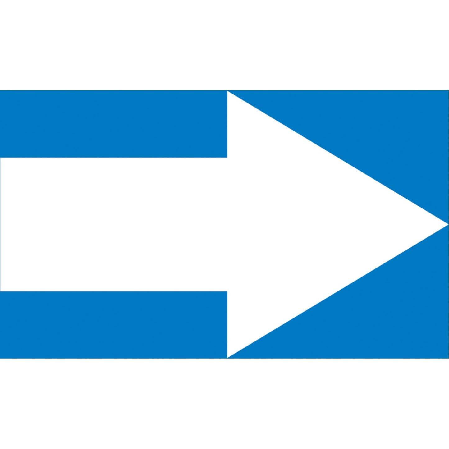 Arrow Pipe Markers, Self-Adhesive, 4" H x 24" W, White on Blue