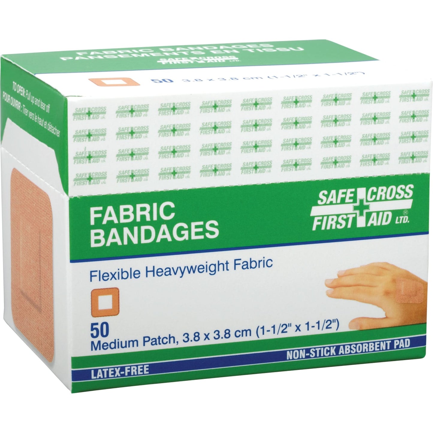 Bandages, Rectangular/Square, 1-1/2", Fabric, Non-Sterile