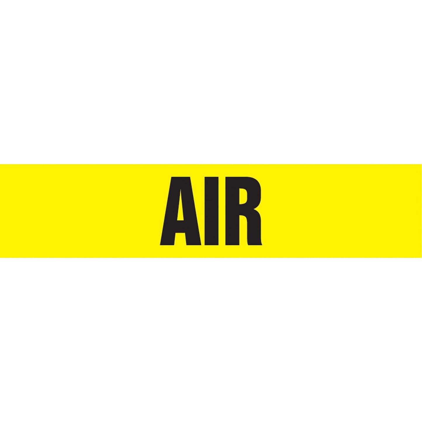 Marqueur de tuyau "Air", Autocollant, 3,8 cm H x 20,3 cm L, Noir sur Jaune