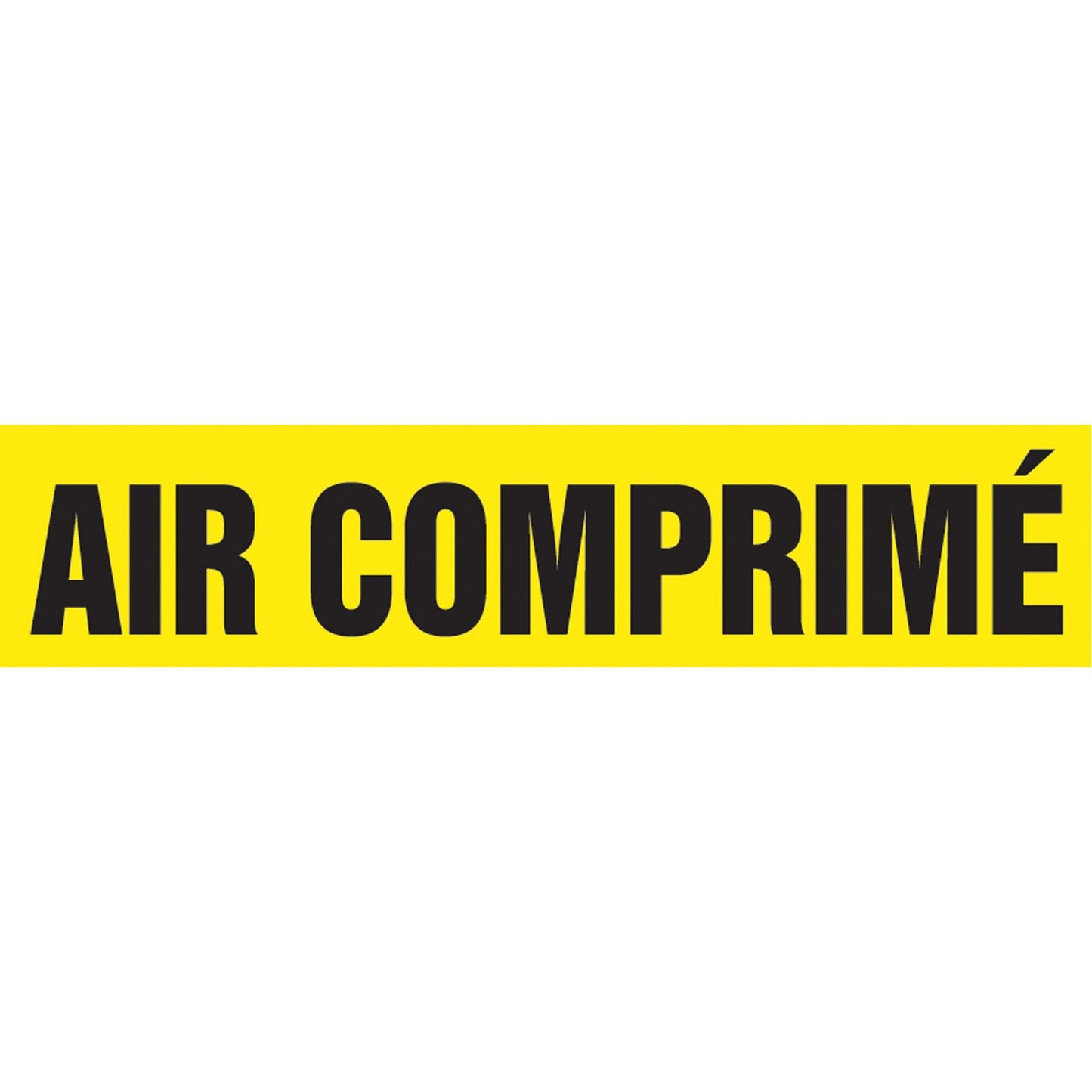 Snap Tite™ "Air Comprimé" Pipe Markers, Snap-On, 9" H x 8" W, Black on Yellow