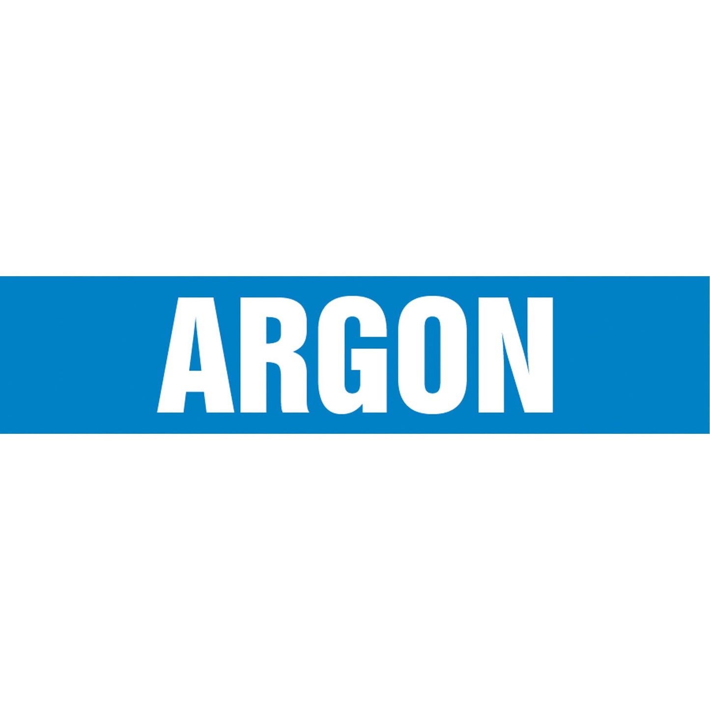"Argon" Pipe Marker, Self-Adhesive, 1-1/2" H x 8" W, White on Blue