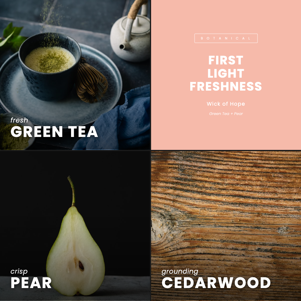 First Light Freshness Candle | Green Tea + Pear