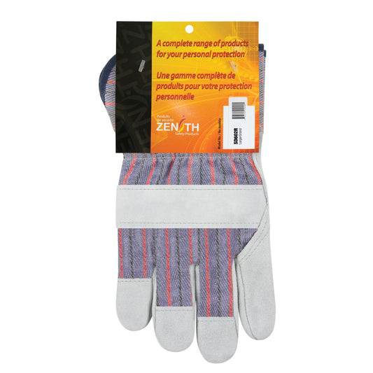 Gants de monteur de qualité supérieure, grande taille, paume en croûte de cuir de vachette, doublure intérieure en coton