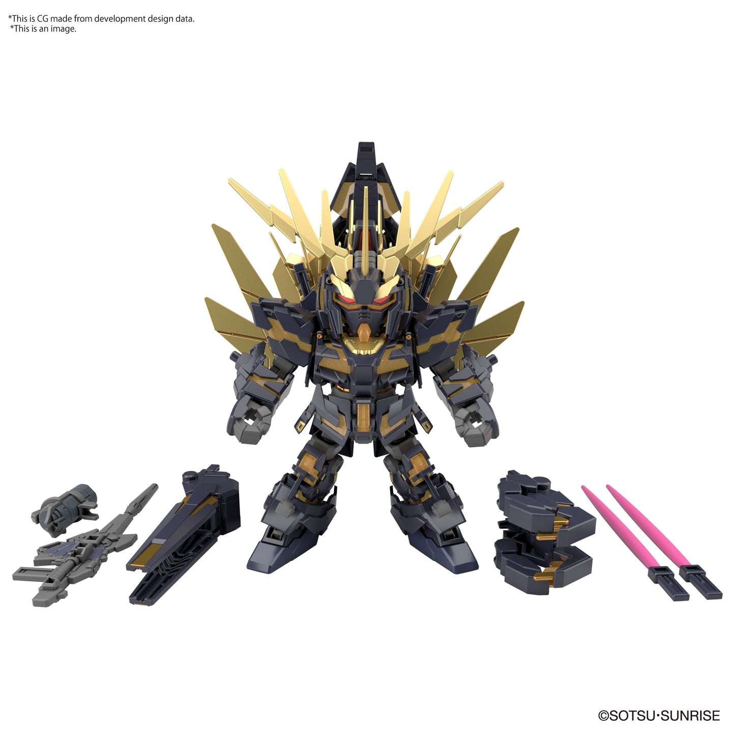 SD GUNDAM CROSS SILHOUETTE UNICORN GUNDAM 02 BANSHEE - DESTROY MODE- & BANSHEE NORN PARTS SET