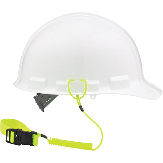 Squids® 3157 Hardhat Tool Lanyard, Coil, Clip/Loop