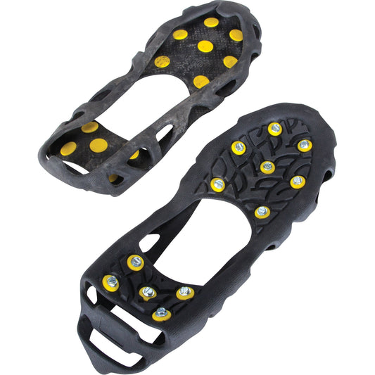 Heavy-Duty Anti-Slip Ice Cleats, Steel, Stud Traction, Large