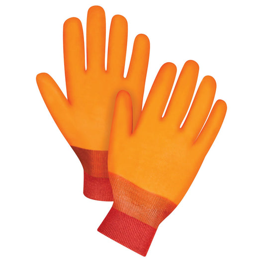 Gants d'hiver doublés, taille L/9, 30,5 cm L, PVC, doublure intérieure en molleton de mousse, poids hivernal