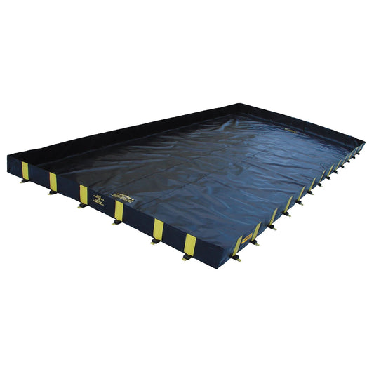 Bassin de confinement Rigid-Lock QuickBerm®, capacité de 6795 L, 3,66 m l x 6,10 m L x 0,30 m H, paroi à piquets