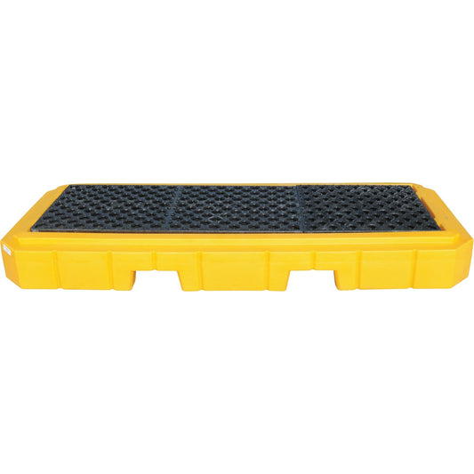 Palette de rétention Plus sans vidange, capacité de rétention de 250 L, 211 cm x 88 cm x 22 cm