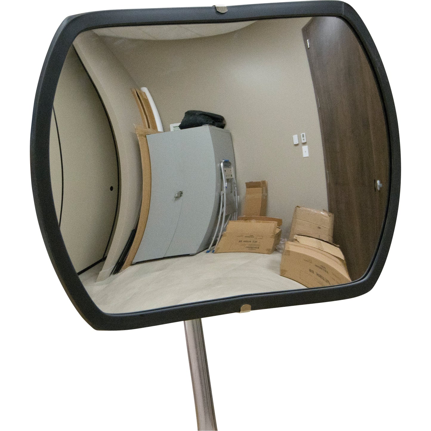 Roundtangular Convex Mirror with Telescopic Arm