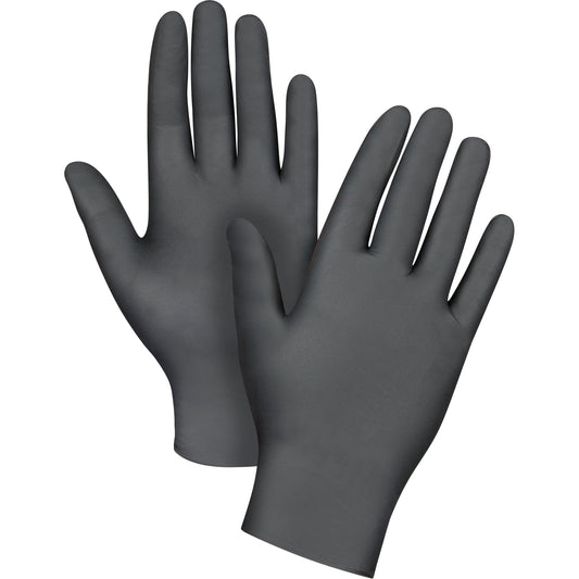 Gants jetables de qualité médicale, petits, en nitrile, 6 mil, sans poudre, noirs, de classe 2