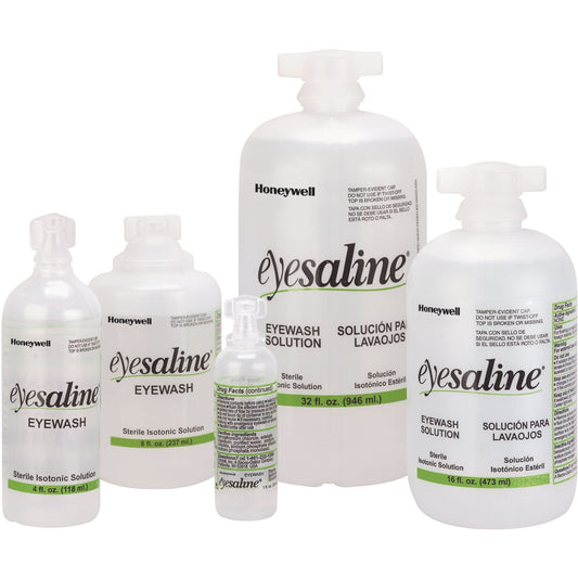 Bouteilles de rinçage oculaire salin, bouteille pleine, 237 ml.
