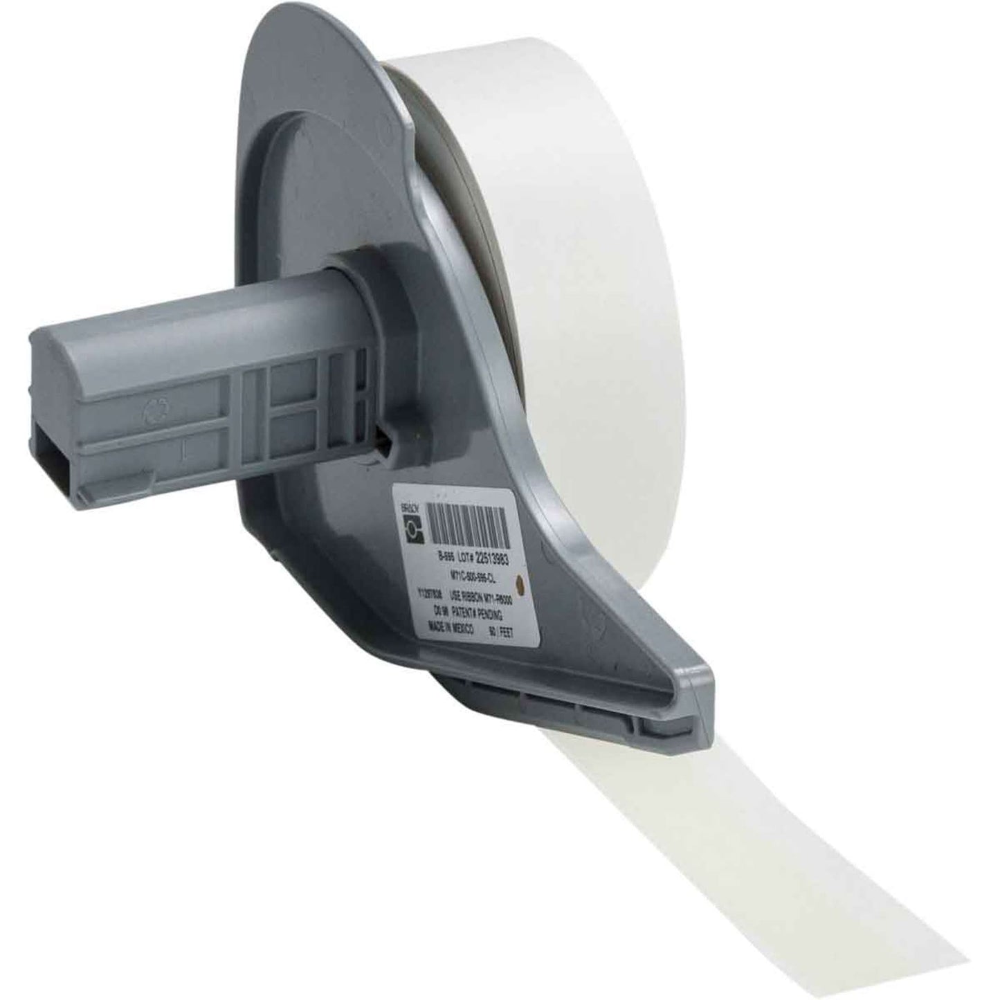 Indoor-Outdoor Label Printer Tape, Vinyl, Clear, 0.5" Width