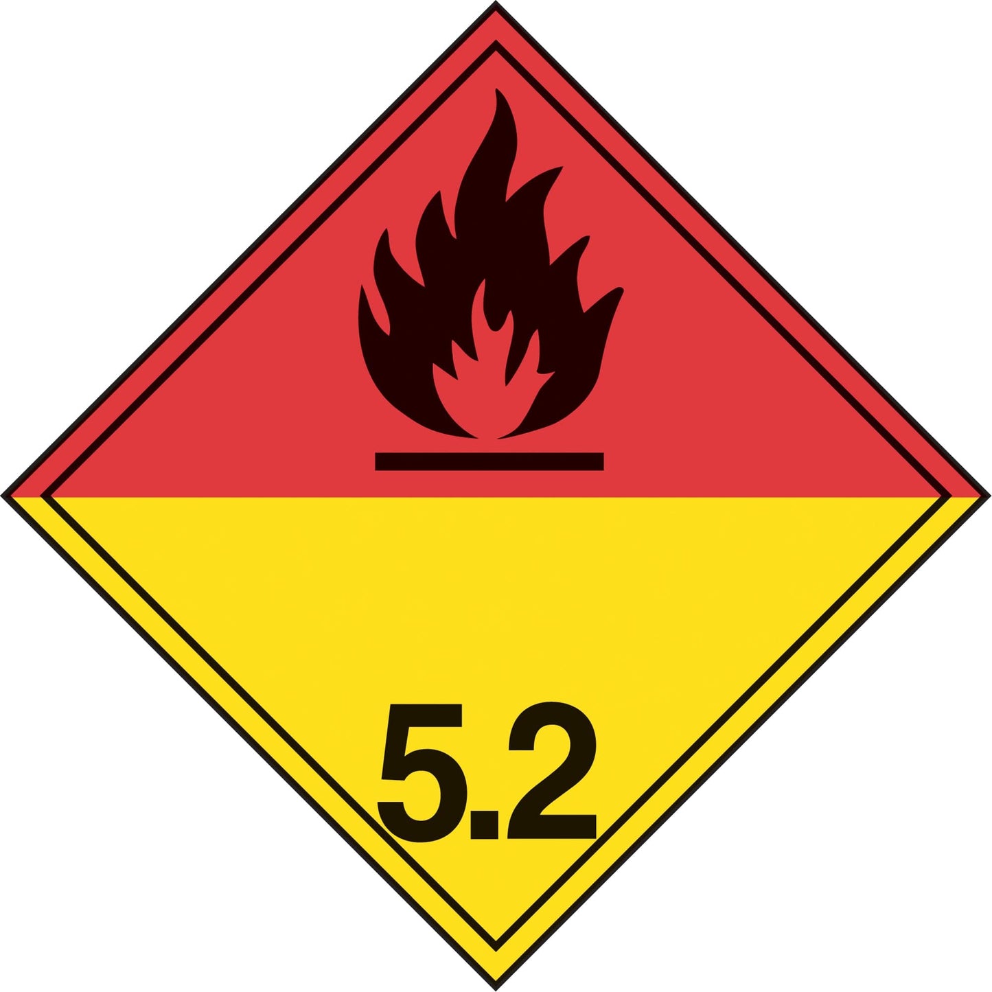Organic Peroxide TDG Placard, Aluminum