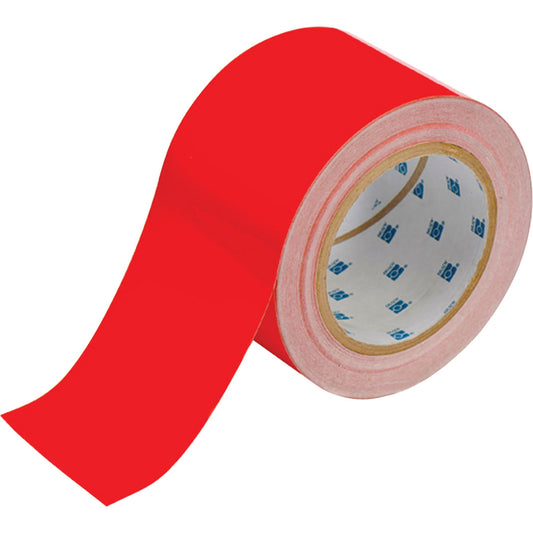 Ruban de marquage au sol ToughStripe®, 10 cm x 30,5 m, polyester, rouge