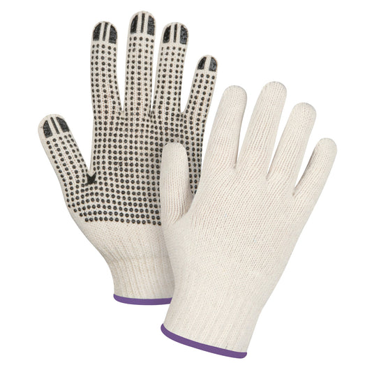 Gants tricotés légers à pois