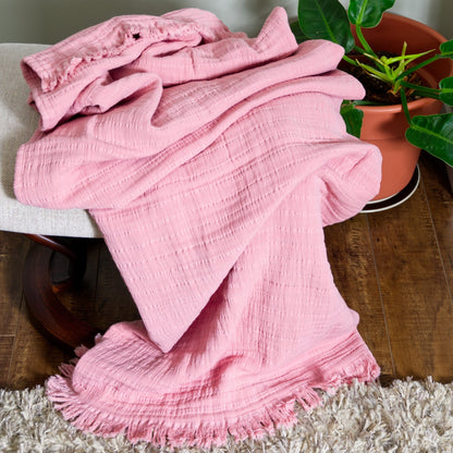 Wearable Seersucker Throw: 2 Colors