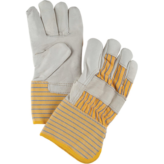 Gants de soudeur anti-abrasion doublés pour l'hiver, grande taille, paume en cuir de vachette pleine fleur, doublure intérieure en coton polaire