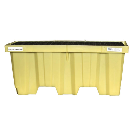 Nestable 2-Drum Poly-Spillpallet™ Without Drain, 66 US gal. Spill Capacity, 51" x 26" x 21"