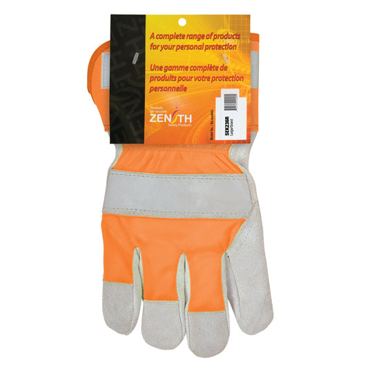 Gants soudeurs haute visibilité de qualité supérieure, grande taille, paume en croûte de cuir de vachette, doublure intérieure en coton