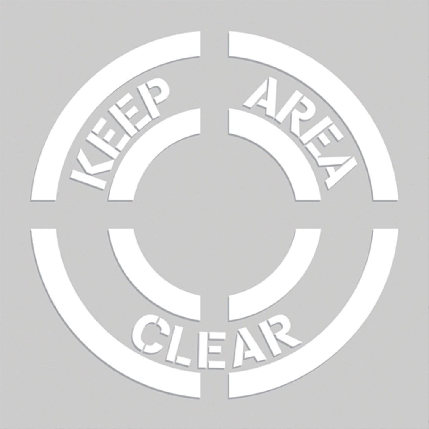 Floor Marking Stencils - Keep Area Clear, Pictogram, 20" x 20"