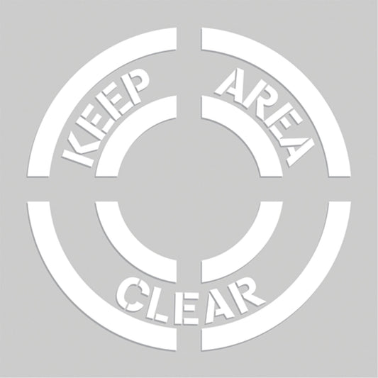 Floor Marking Stencils - Keep Area Clear, Pictogram, 20" x 20"