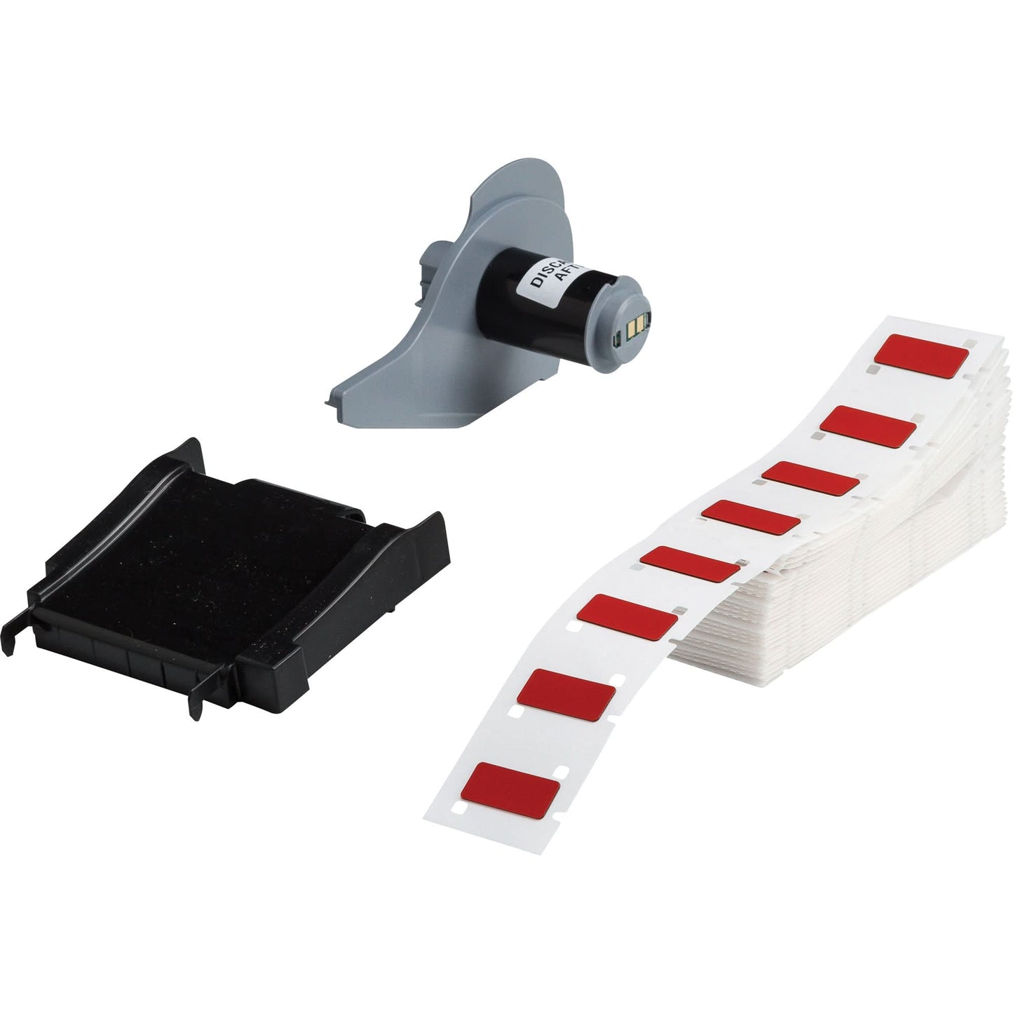 Raised Panel Labels, Polyester, 1.06" L x 0.49" H, Red