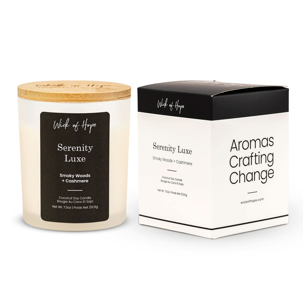 Serenity Luxe Candle | Smoky Woods + Cashmere