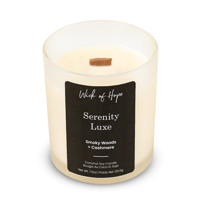 Serenity Luxe Candle | Smoky Woods + Cashmere