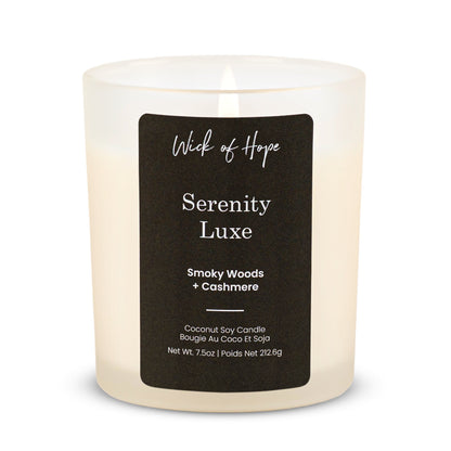 Serenity Luxe Candle | Smoky Woods + Cashmere