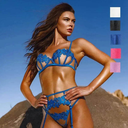 Charming Thong Flower Embroidery – Delicate Lace Women’s Lingerie