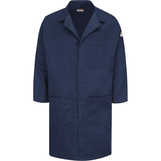 Excel FR® ComforTouch® Lab Coat, Cotton, Large, Navy Blue