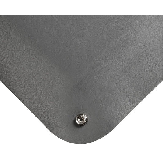 Tapis antifatigue dissipateur d'électricité statique n° 791, 0,91 m (3 pi) l x 3,05 m (10 pi) L x 1,27 cm (1/2 po) P, PVC, lisse, gris