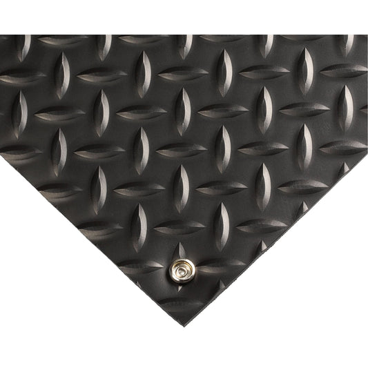 Electrically Conductive Mat No.785, 3' W x 5' L x 5/32" T, PVC, Diamond, Black