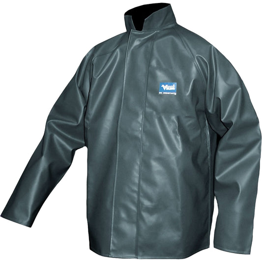 Journeyman Chemical Resistant Rain Jacket, Polyester, 3X-Large, Green