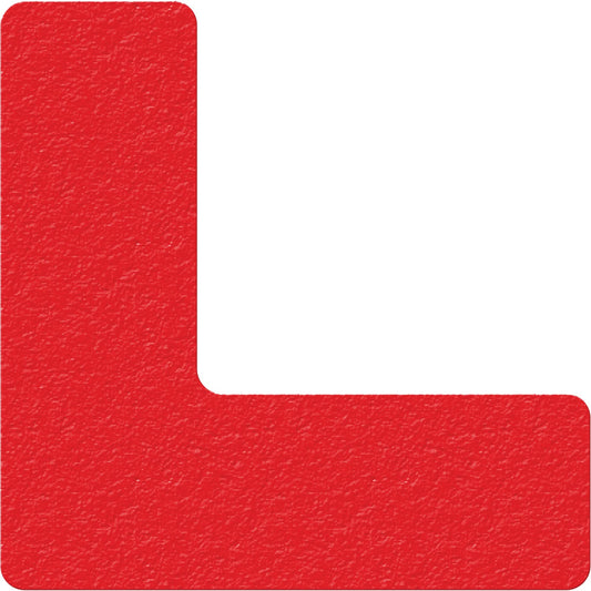 Lean 5S Manufacturing Markers, L, 6" L x 6" W, Red, Vinyl