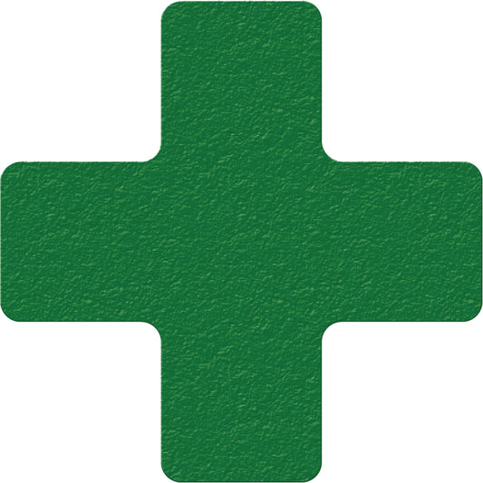 Lean 5S Manufacturing Markers, Cross, 6" L x 6" W, Green, Vinyl