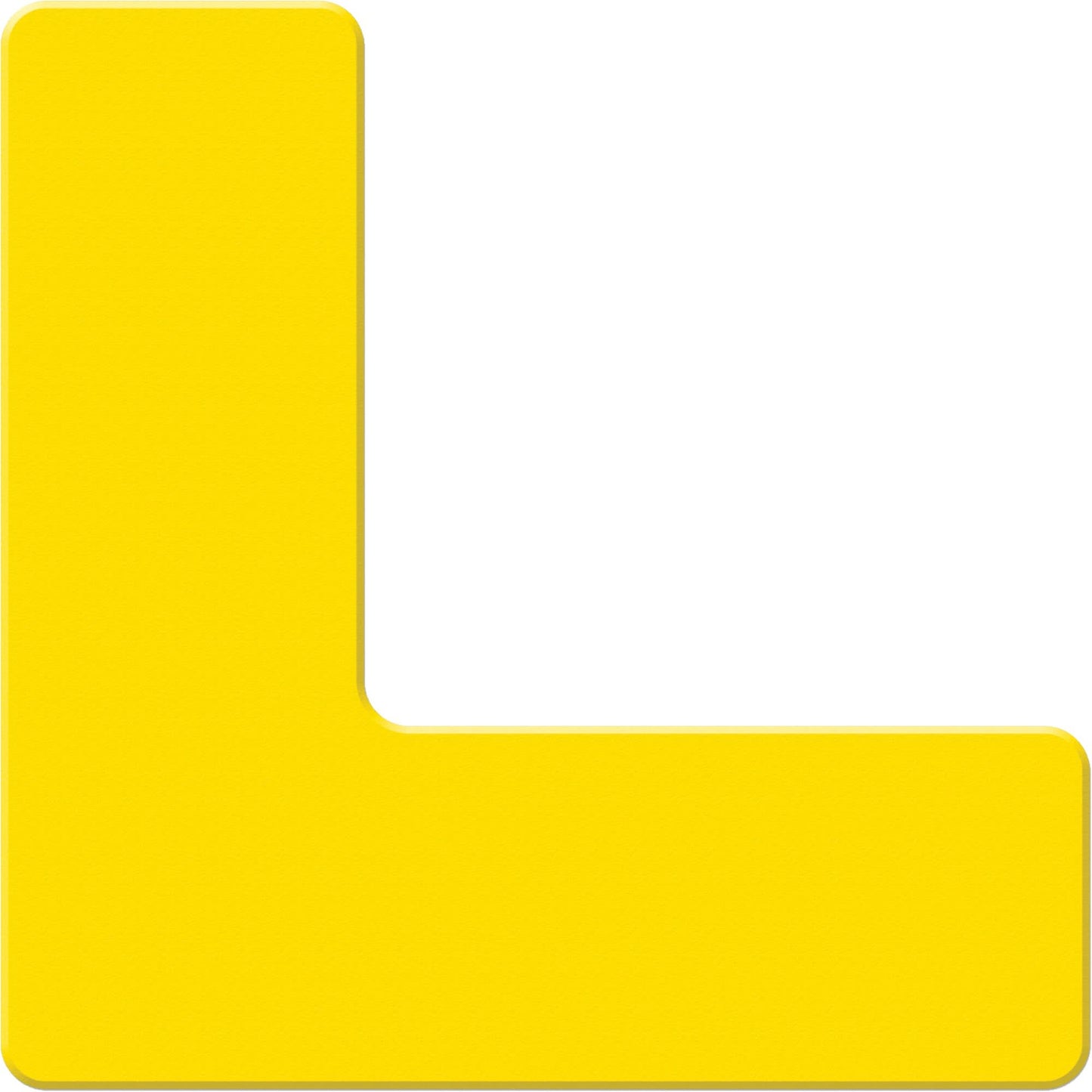 Armor Stripe Lean/5S Markers, L, 6" L x 6" W, Yellow, Plastic
