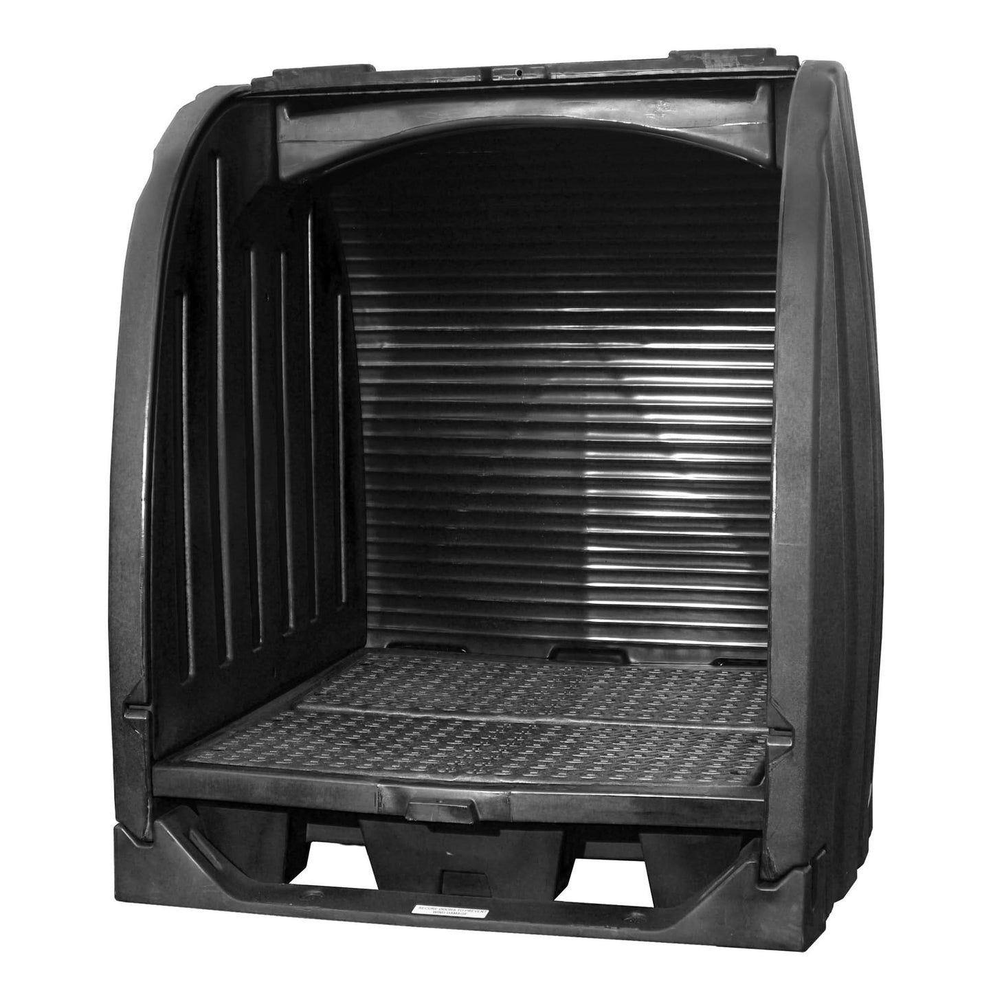 Spill Containment Sheds With Drain, 65" L x 58" W x 69" H, 6000 lbs. Load Capacity