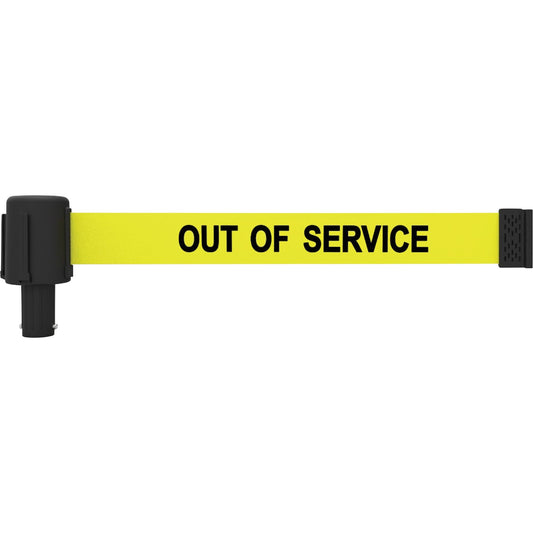 PLUS Banner Cassettes, Out Of Service, 15', Yellow Tape