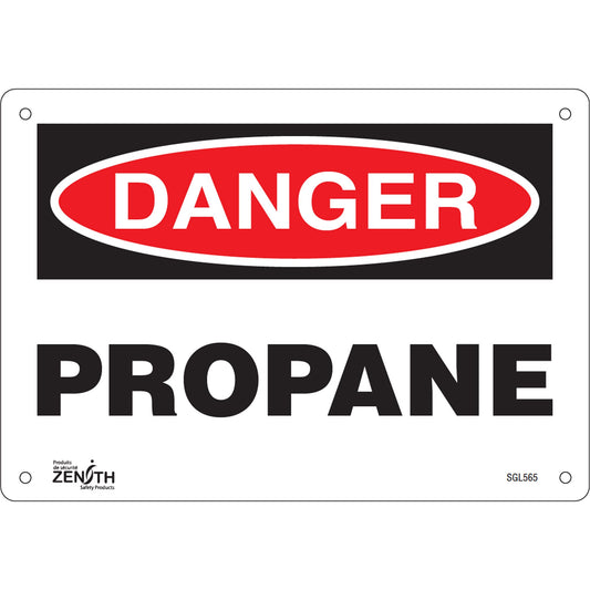 Panneau « Propane », 7" x 10", aluminium, anglais