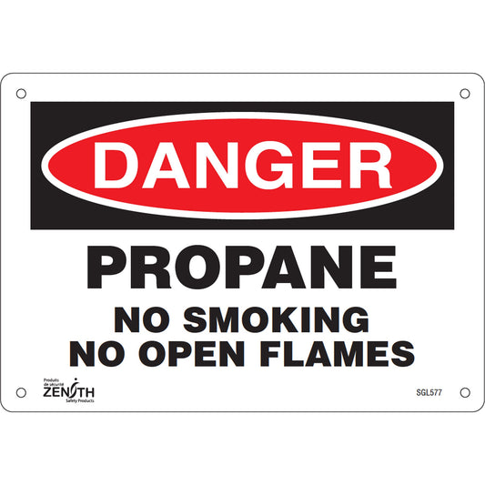 "No Smoking" Sign, 7" x 10", Aluminum, English