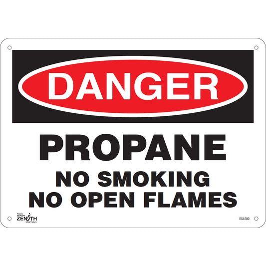 "No Smoking" Sign, 10" x 14", Aluminum, English