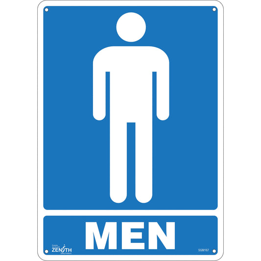 Panneau "Hommes", 35,5 x 25 cm, Plastique, Anglais avec pictogramme