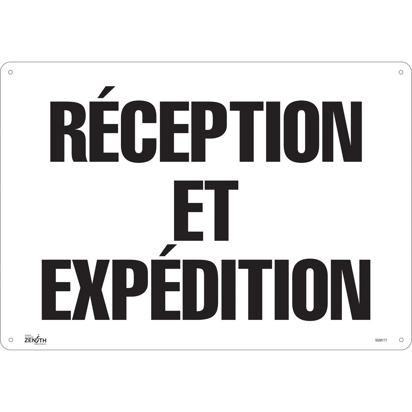 "Receiving and Shipping" Sign