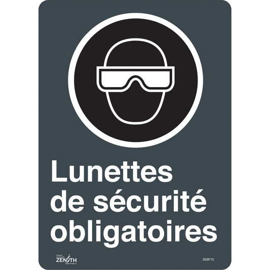 "Lunettes De Sécurité Obligatoires" Panneau