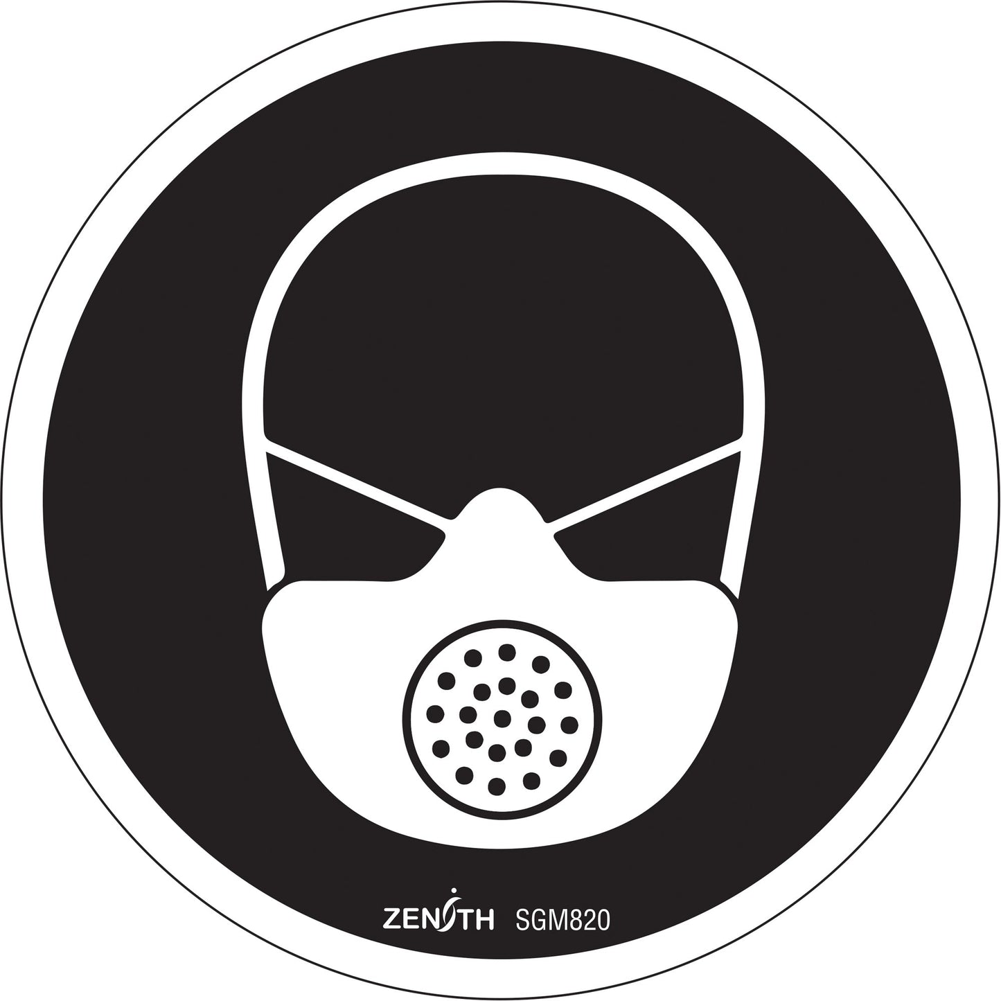 Respiratory Protection Required CSA Standard Safety Sign, 6" x 6", Vinyl, Pictogram
